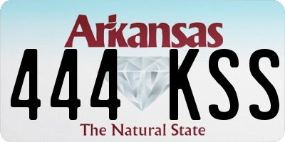 AR license plate 444KSS