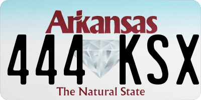 AR license plate 444KSX