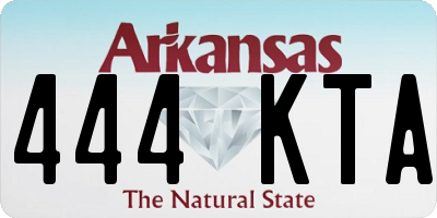 AR license plate 444KTA
