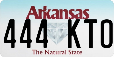 AR license plate 444KTO
