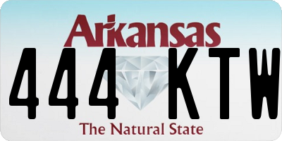 AR license plate 444KTW