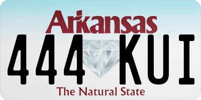 AR license plate 444KUI