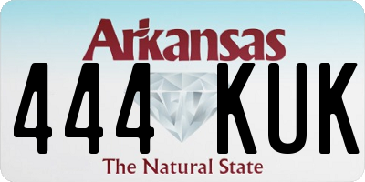 AR license plate 444KUK