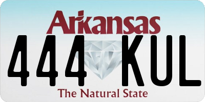 AR license plate 444KUL