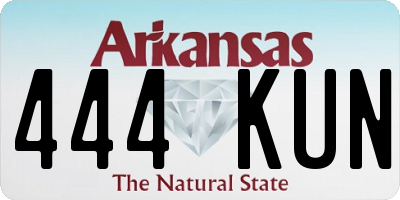 AR license plate 444KUN