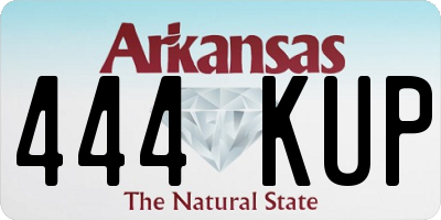 AR license plate 444KUP