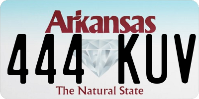 AR license plate 444KUV