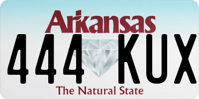 AR license plate 444KUX