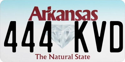 AR license plate 444KVD