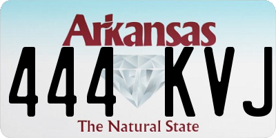 AR license plate 444KVJ