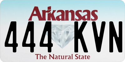 AR license plate 444KVN