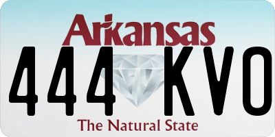 AR license plate 444KVO