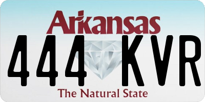 AR license plate 444KVR