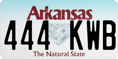 AR license plate 444KWB