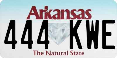 AR license plate 444KWE