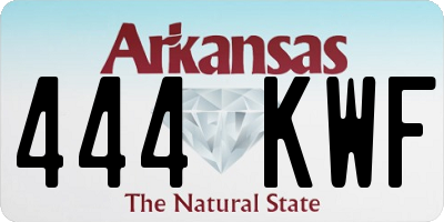 AR license plate 444KWF
