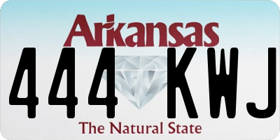 AR license plate 444KWJ