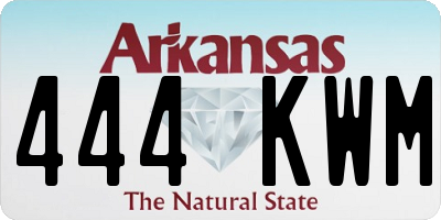 AR license plate 444KWM