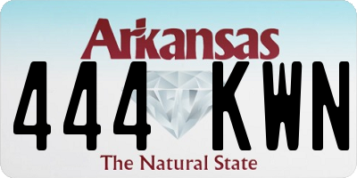 AR license plate 444KWN