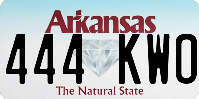 AR license plate 444KWO