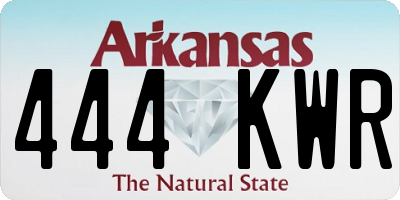 AR license plate 444KWR