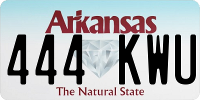 AR license plate 444KWU