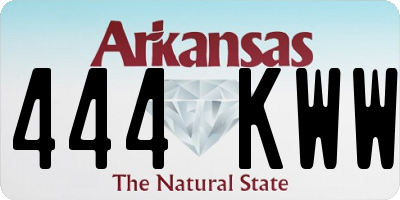 AR license plate 444KWW