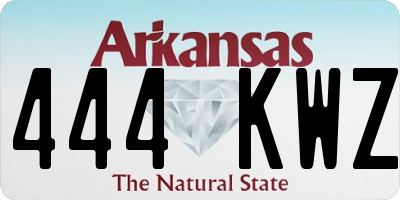AR license plate 444KWZ