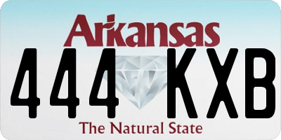 AR license plate 444KXB