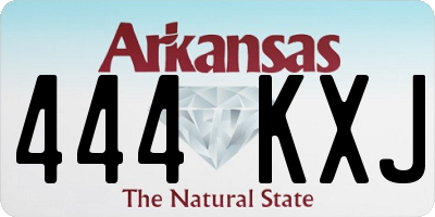 AR license plate 444KXJ
