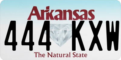 AR license plate 444KXW