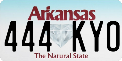 AR license plate 444KYO