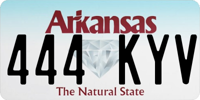 AR license plate 444KYV