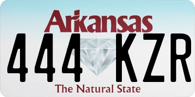 AR license plate 444KZR