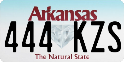 AR license plate 444KZS