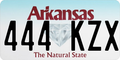 AR license plate 444KZX