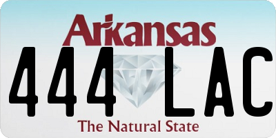 AR license plate 444LAC