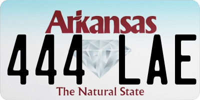 AR license plate 444LAE