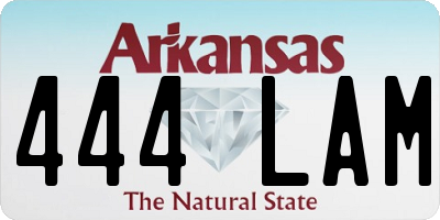 AR license plate 444LAM