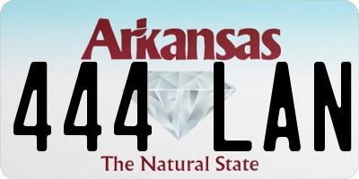 AR license plate 444LAN