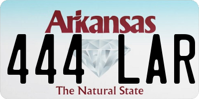 AR license plate 444LAR