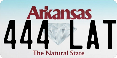 AR license plate 444LAT