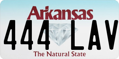 AR license plate 444LAV