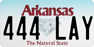 AR license plate 444LAY