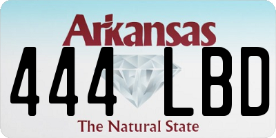 AR license plate 444LBD