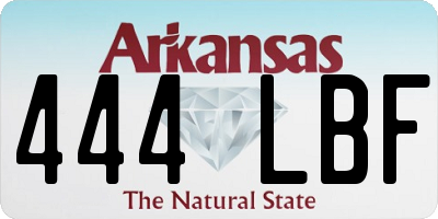 AR license plate 444LBF