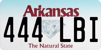 AR license plate 444LBI