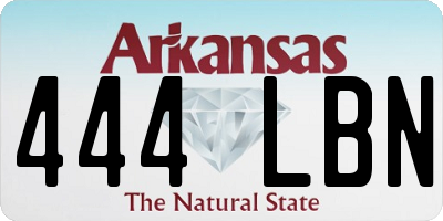 AR license plate 444LBN