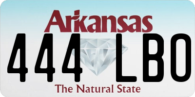 AR license plate 444LBO