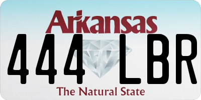 AR license plate 444LBR